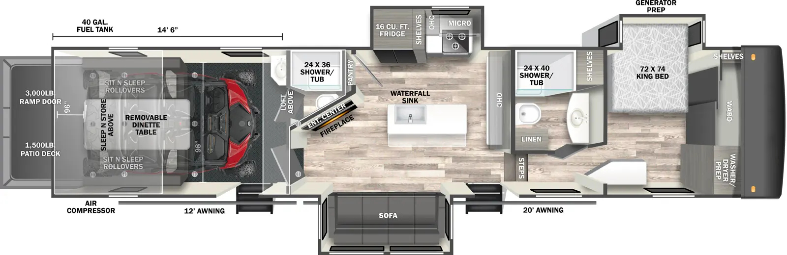 Stealth 4015GX Floorplan